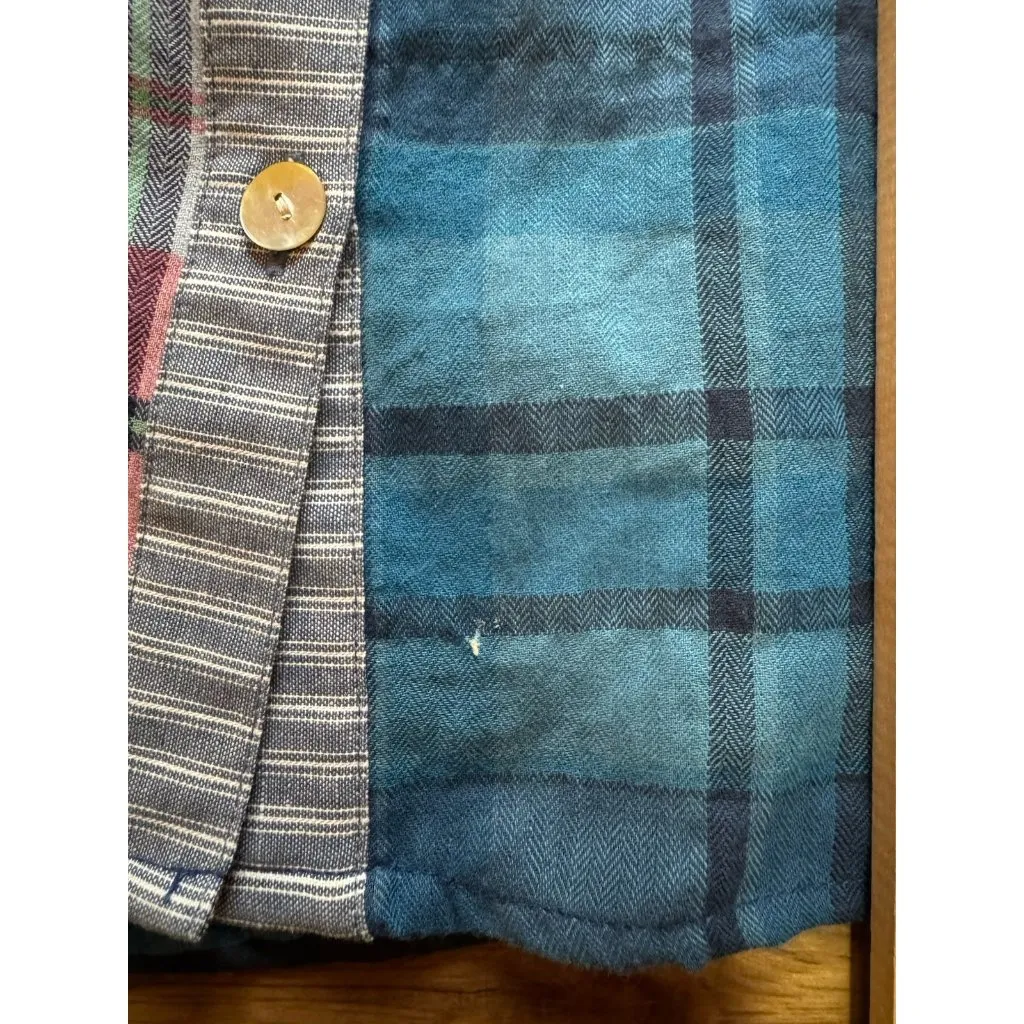 John Mark Women Size Large Button Down Floral Embroidered Flannel Boho Peasant - Image 5