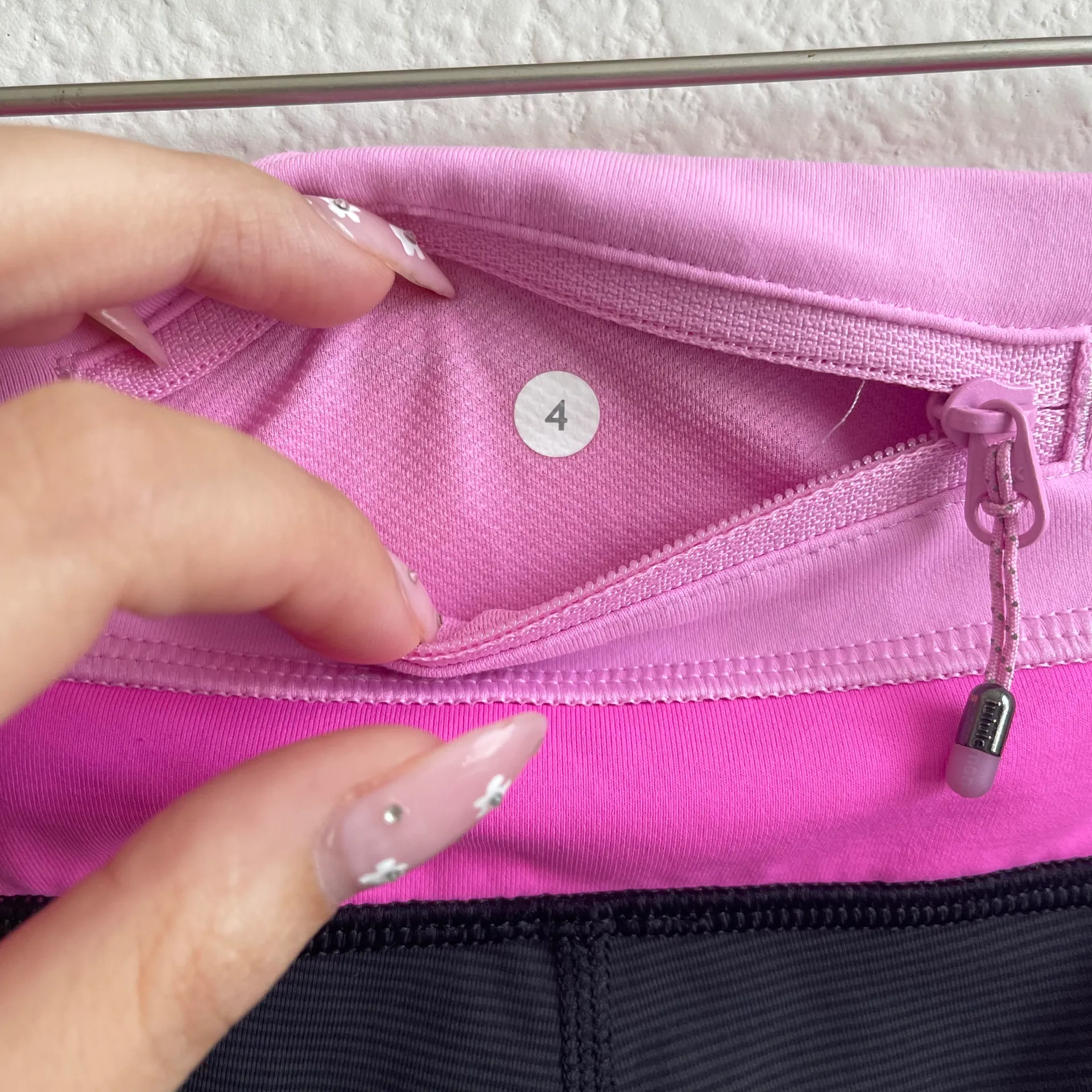 Lululemon Wee Stripe Black Pow Pink Run: Inspire Crop II *ALLUX Workout Leggings - Image 11