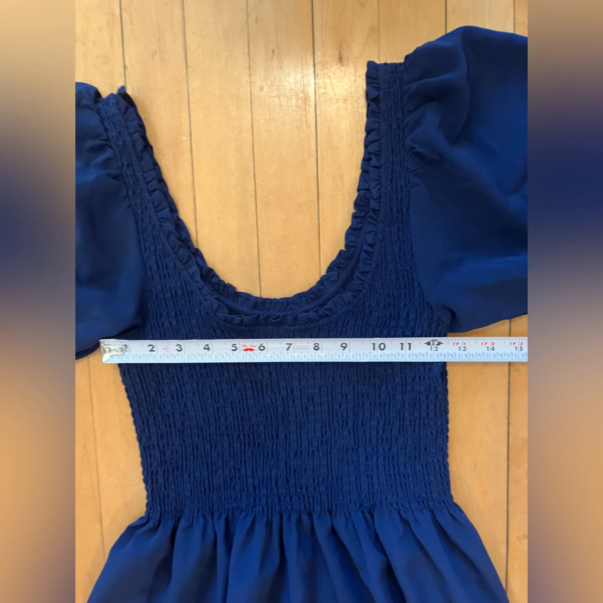 Hill House  Lucia Navy Blue Nap Dress - Image 7