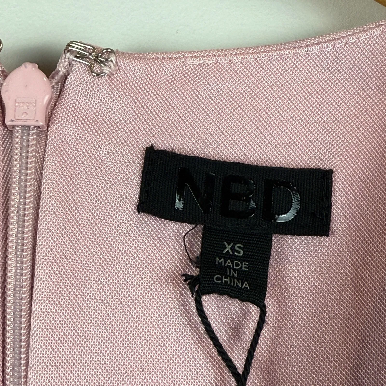 NBD Revolve Dries Mini Dress Women's XS Ballet Pink Asymmetrical Hem Party NWT - Image 7