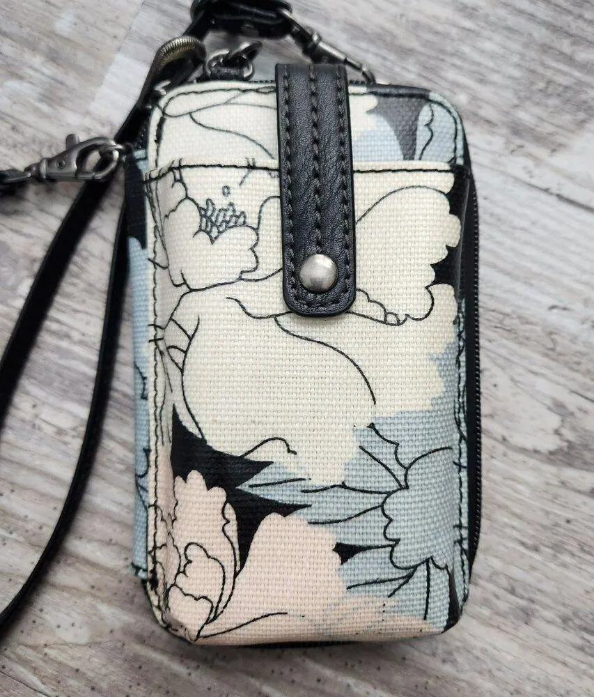 Sakroots Duo Wristlet & Crossbody Travel Bag Smartphone Artist Circle Peony - Image 3