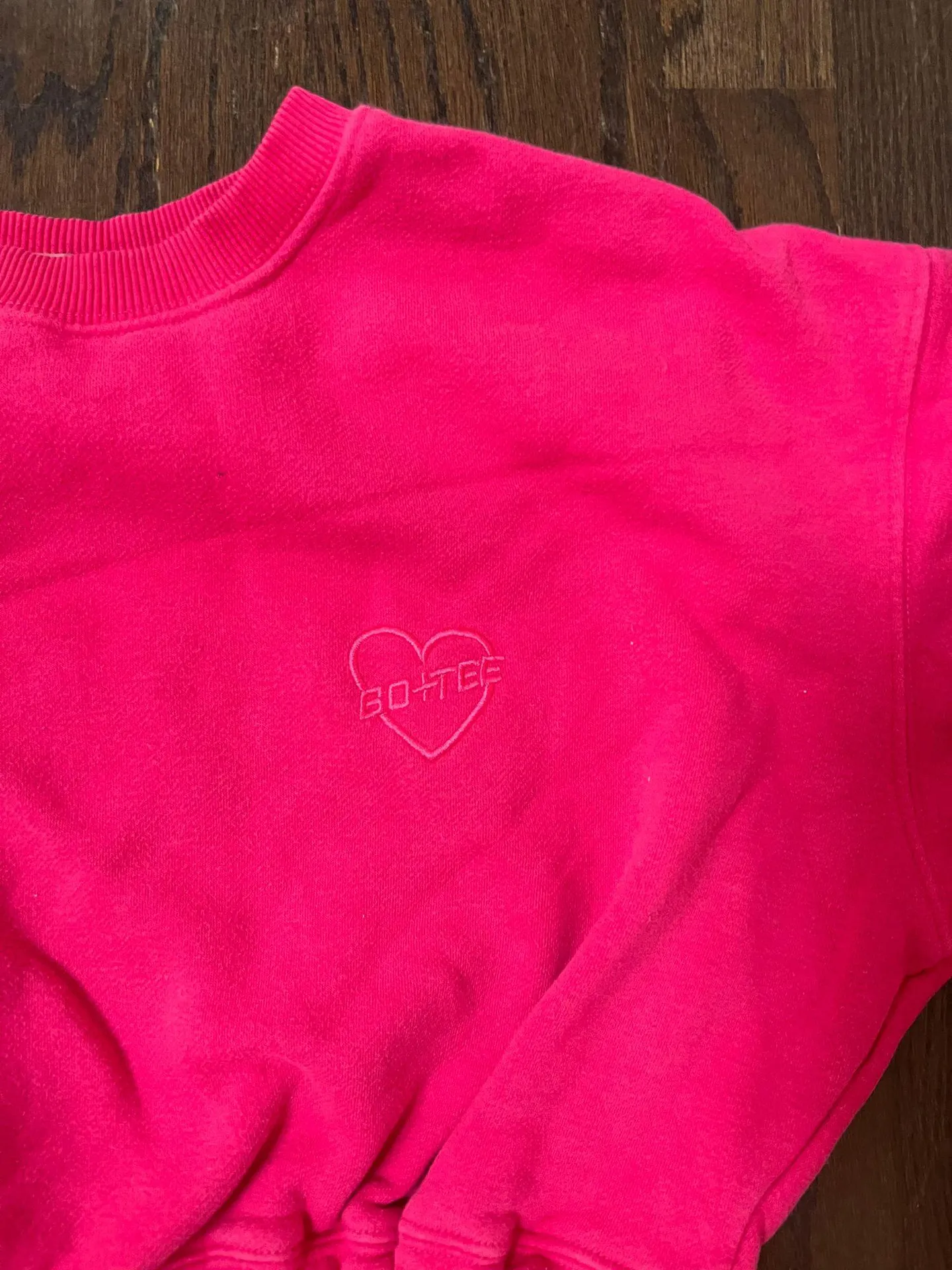 bo + tee Pink Cropped Sweater - Image 3