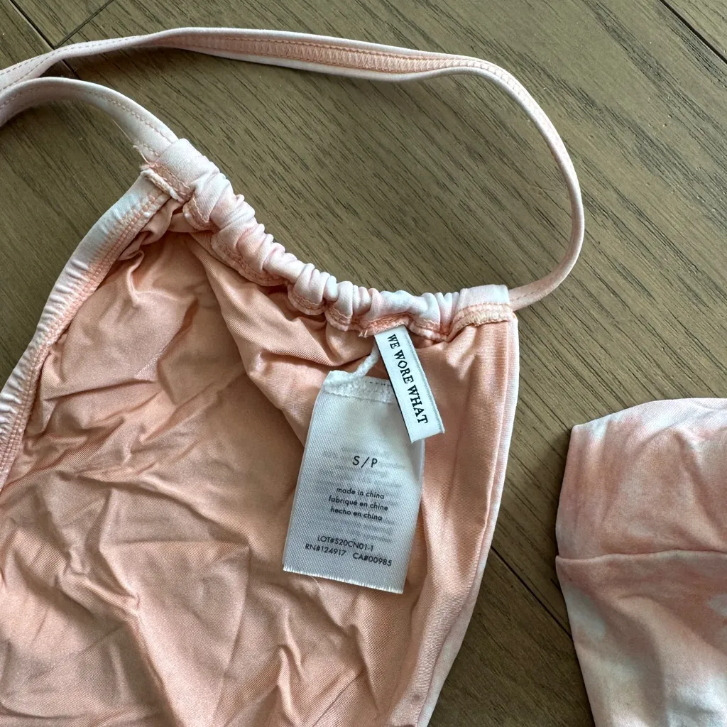 WeWoreWhat Leigh Top and Delilah Bottom in Pink Marble - Image 3