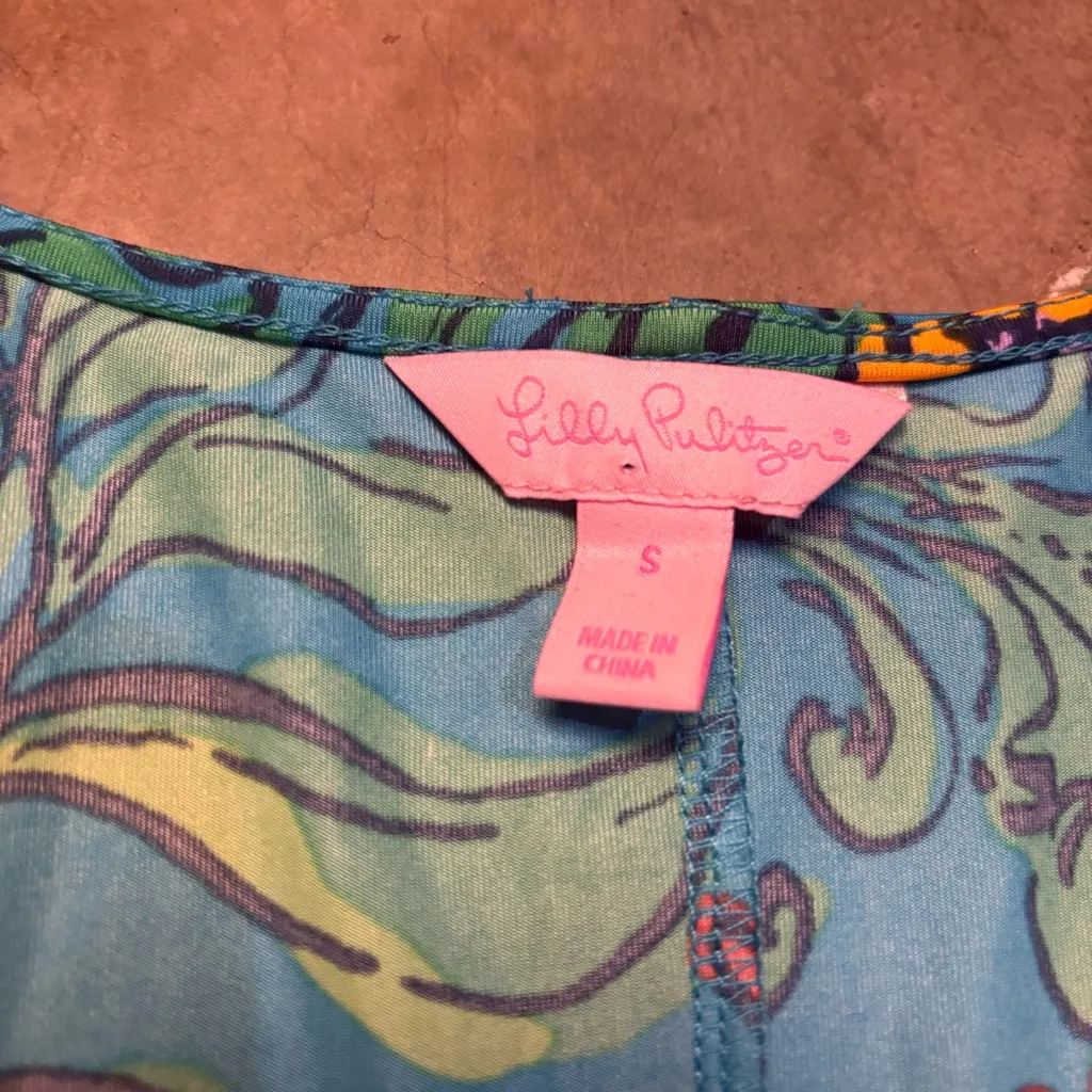 Lilly Pulitzer Dress Shake Your Tail Feathers Green Womens Small Southern Prep - Image 2