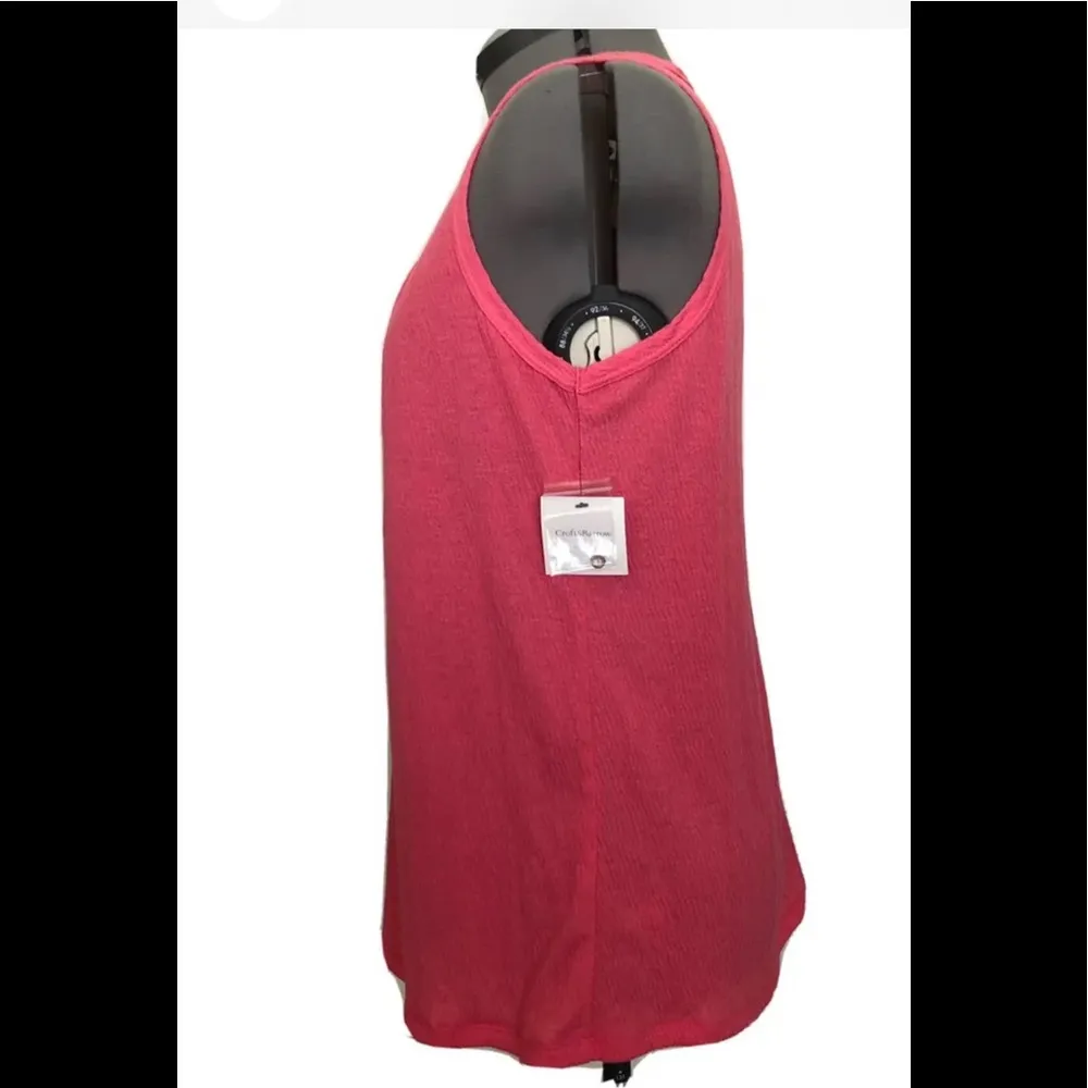 Croft & Barrow Womens Sleep Top Size Small Coral Relaxed Fit New - Image 5
