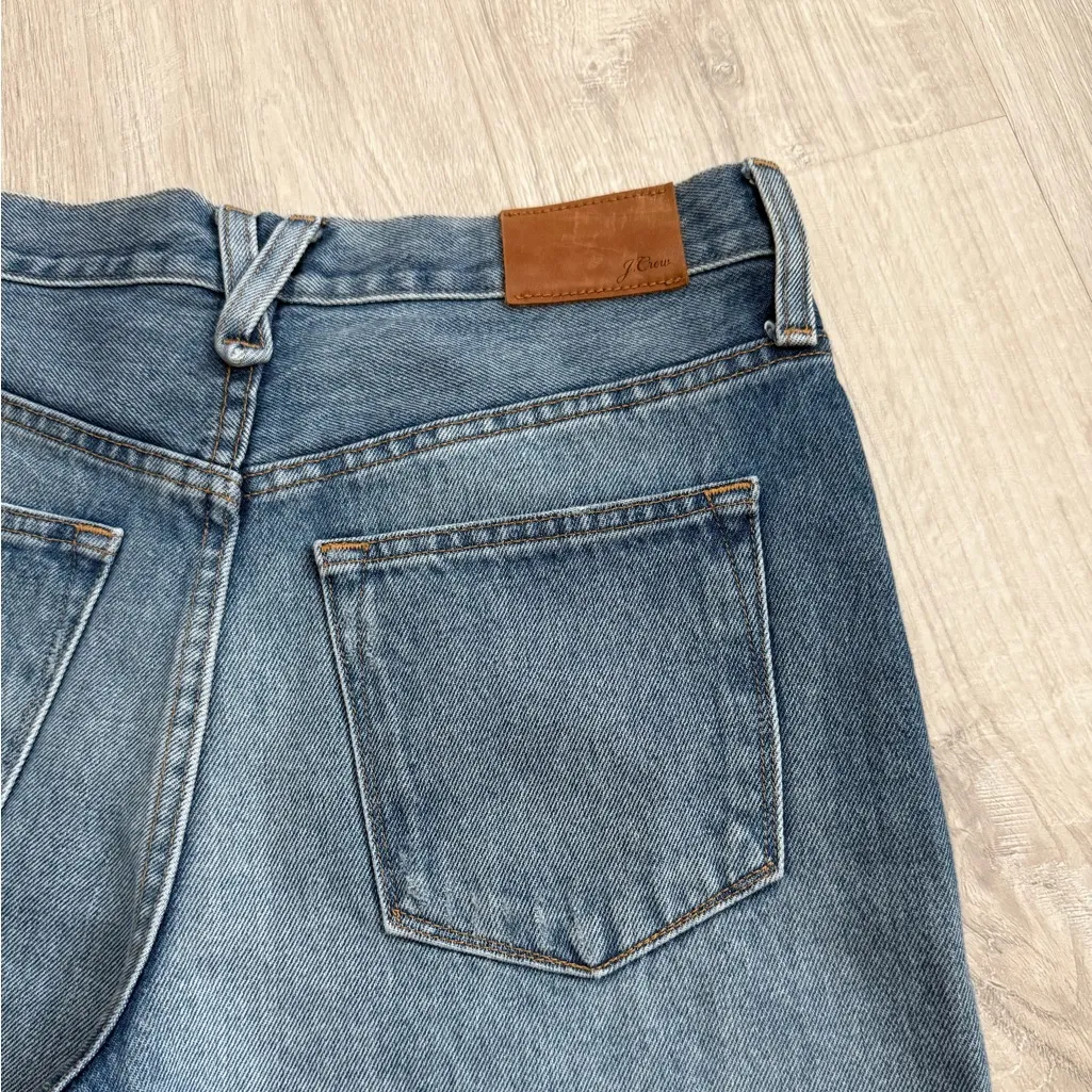 J. Crew Slouchy Boyfriend Distressed Jeans | Medium Blue Classic Denim Wash | 25 - Image 4