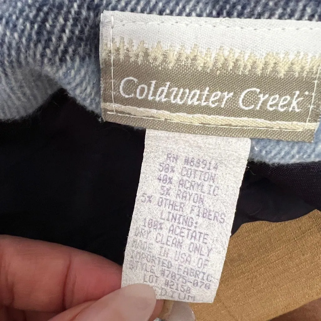 Coldwater Creek Southwestern Blanket Knit Cardigan Jacket Blue Gray Tribal - Image 7