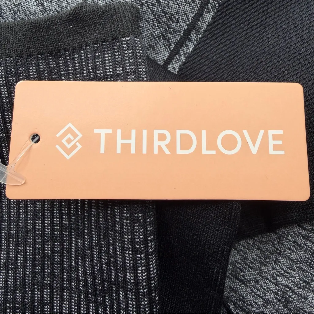Thirdlove Flex Seamless Compression Leggings size S black grey colorblock NWT - Image 9