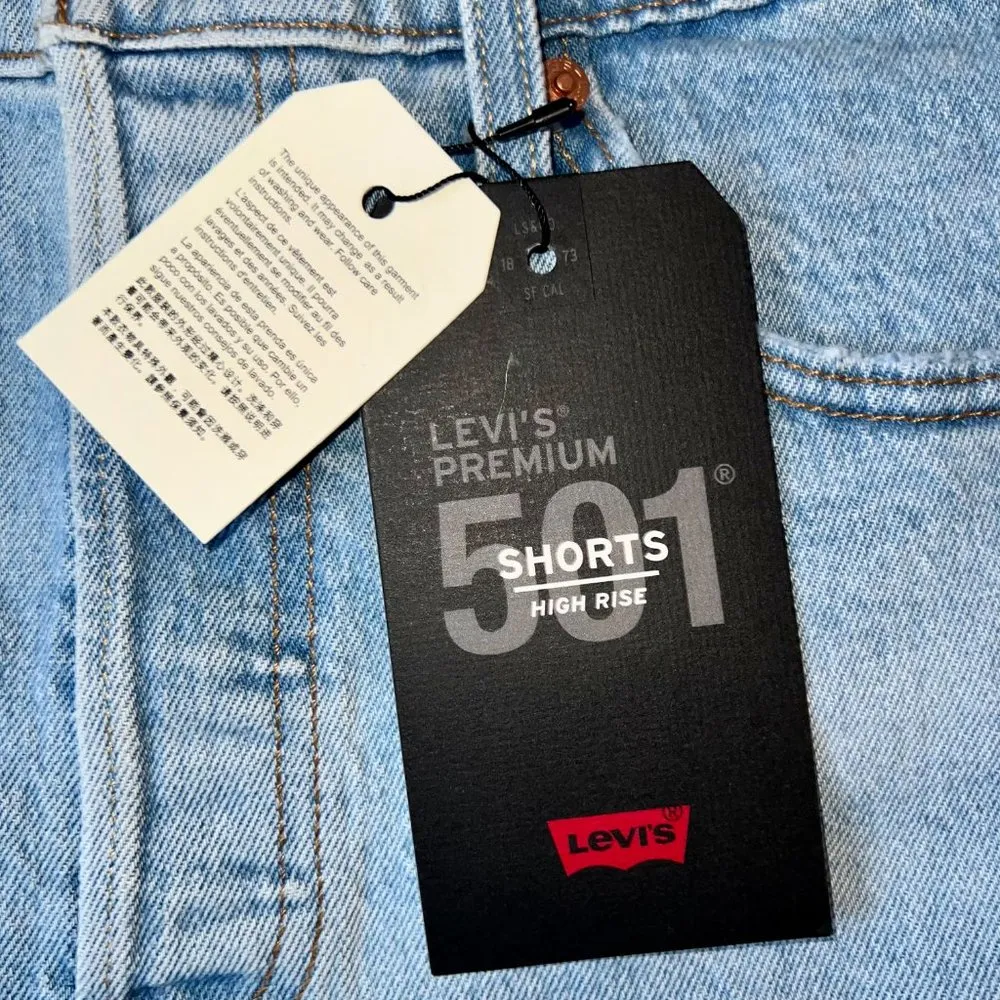 LEVI'S Premium 501 Dib's Tape Cut Off High Rise Shorts Size 29- NWT - Image 3