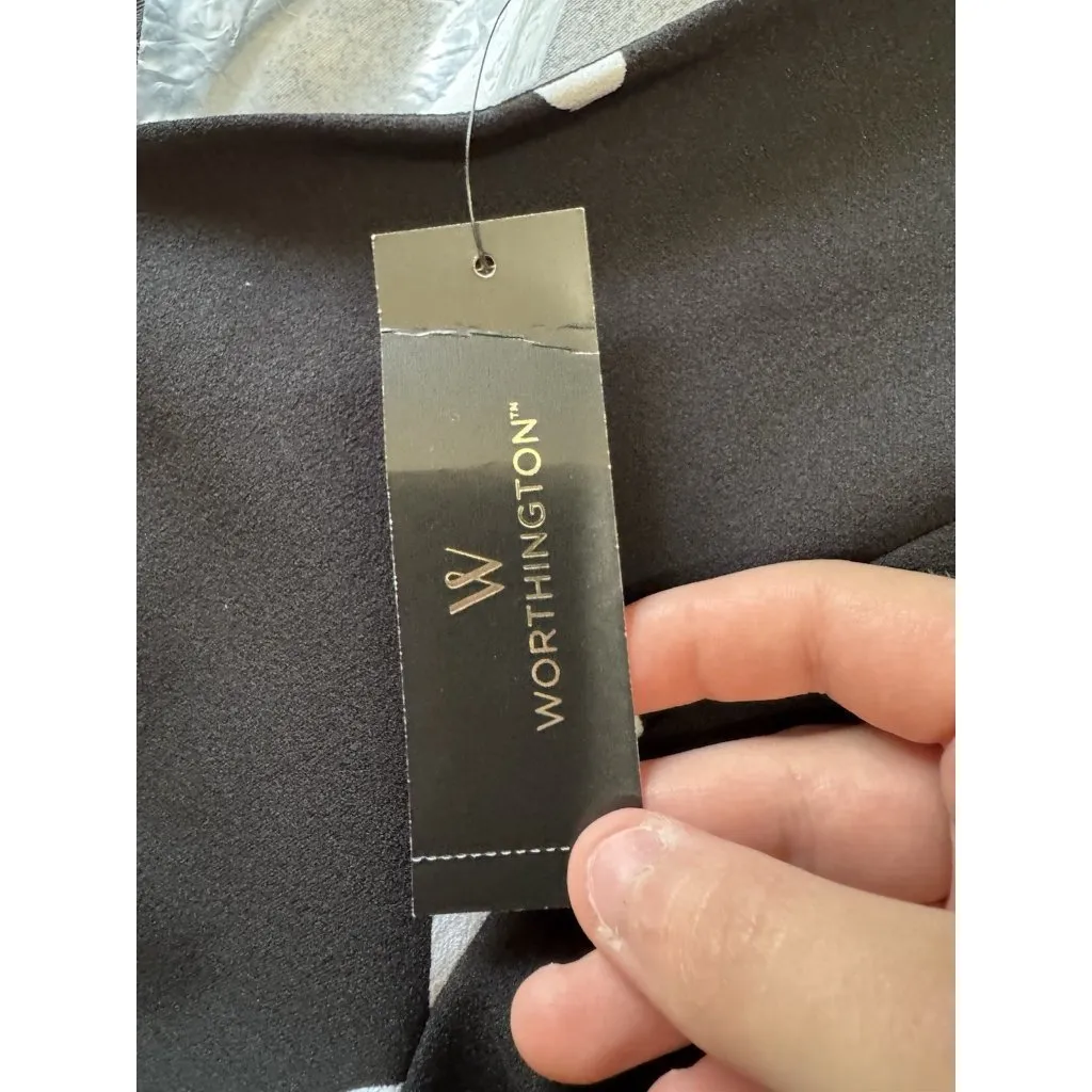 Worthington Midi Jumper Floral Chic Size XS Zip Tie Front Business Casual Office - Image 5