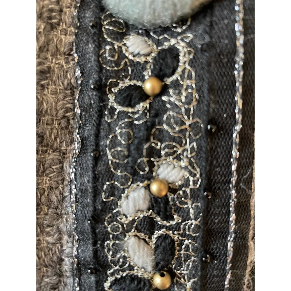 Alberto Makali Wool Blend Grey Crop Jacket size Medium - Image 9