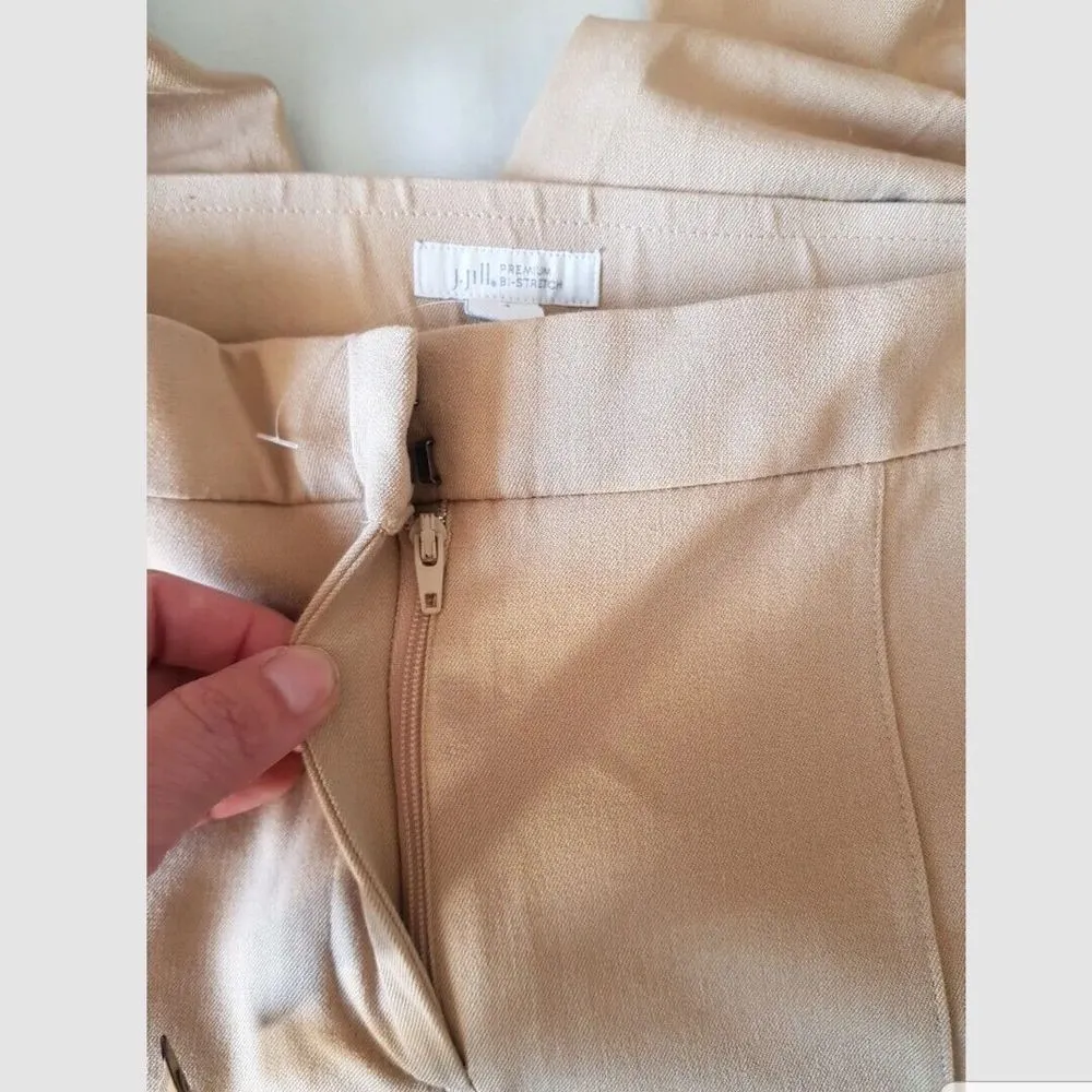J Jill Premium Bi Stretch  Pants Brown Size 4 Full Length Cotton Spandex Rayon - Image 6