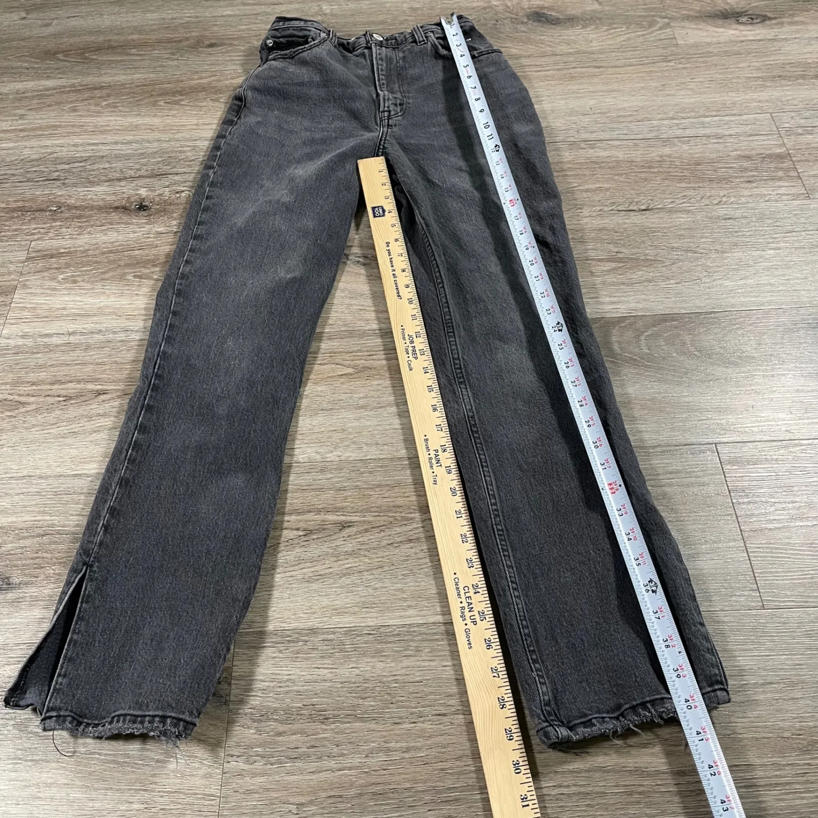 Abercrombie & Fitch Women's Jeans Curve Love‎ 90s Straight High Rise 26_2R Gray - Image 7