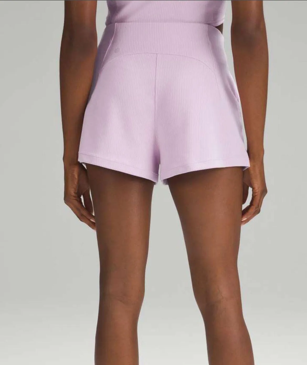 Ribbed Softstreme High-Rise Short 2" - Pink Peony - Image 2