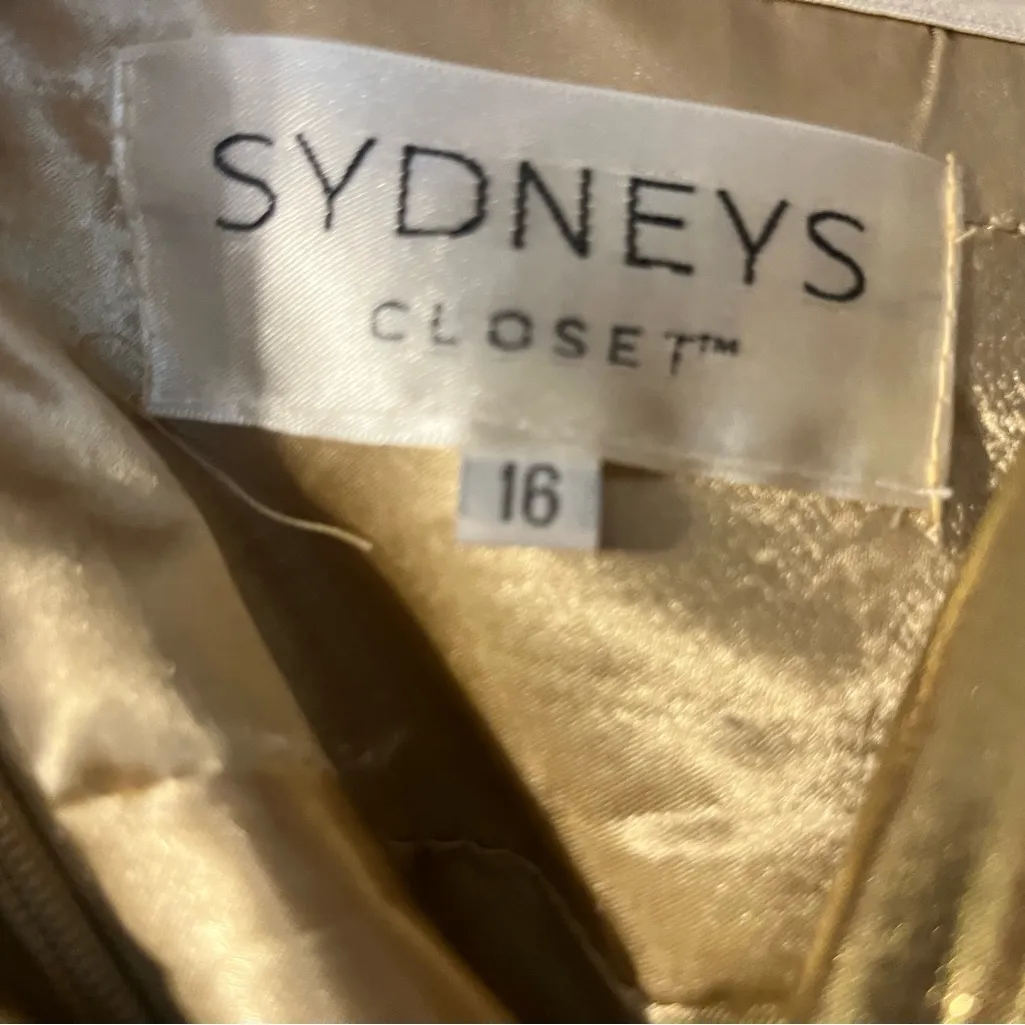 Sydney's Closet Radiant Gold Gown Size 16 - Image 4