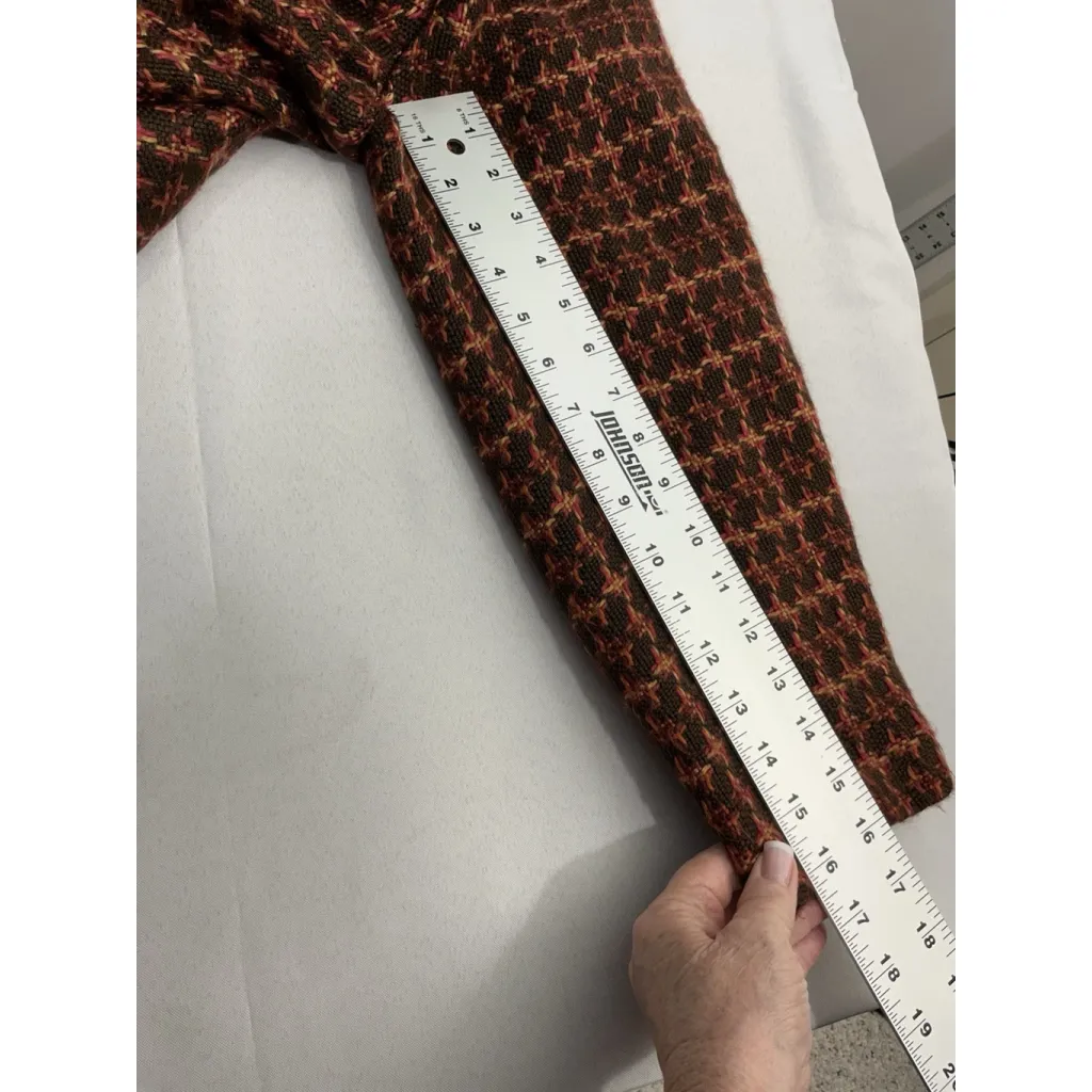 Womans 1830 Blazer Jacket 2x Brown Rust Button Up Lined Collar - Image 8