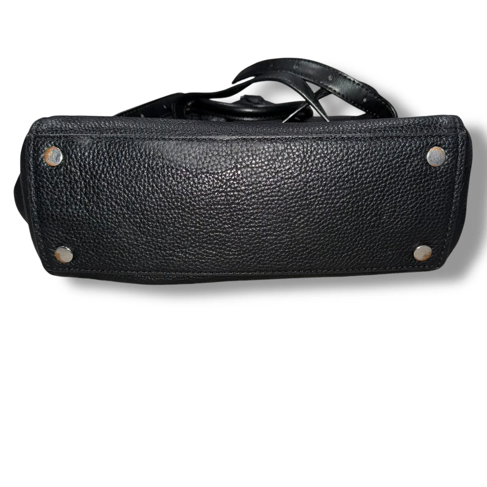 Michael Kors Black Leather Mini‎ Backpack Studded Convertible Bag Purse - Image 7