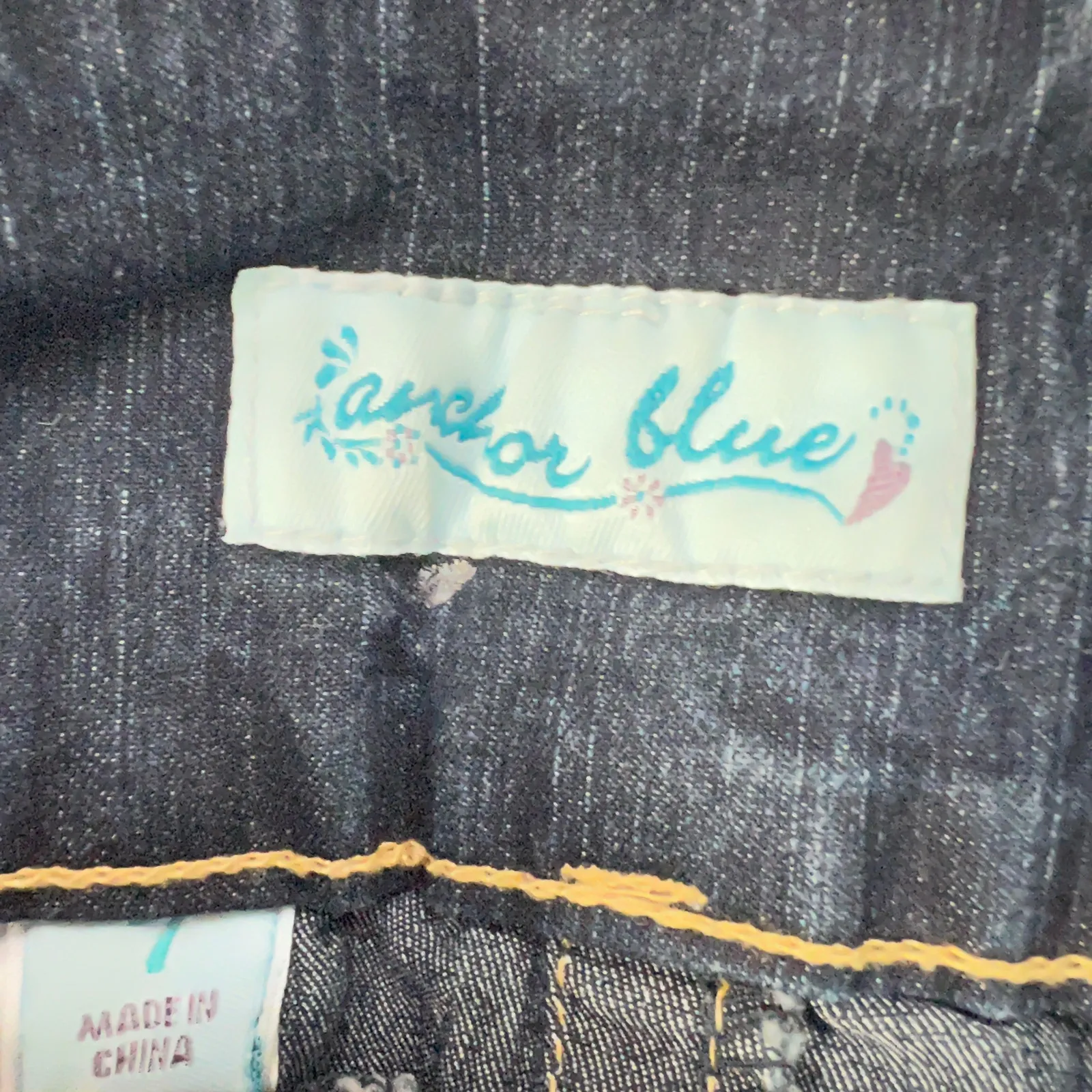 Anchor Blue Y2K Denim Mini Skirt Low Rise Size 7 - Image 3