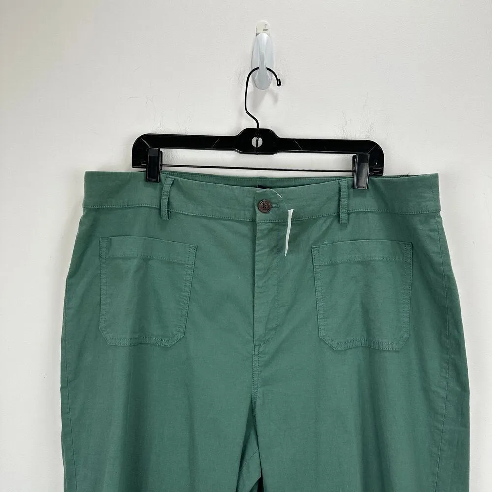 J.Crew Tall Lizzie High Rise Patch Pocket Wide Leg Pant Pale Green US 35 T NWT - Image 13