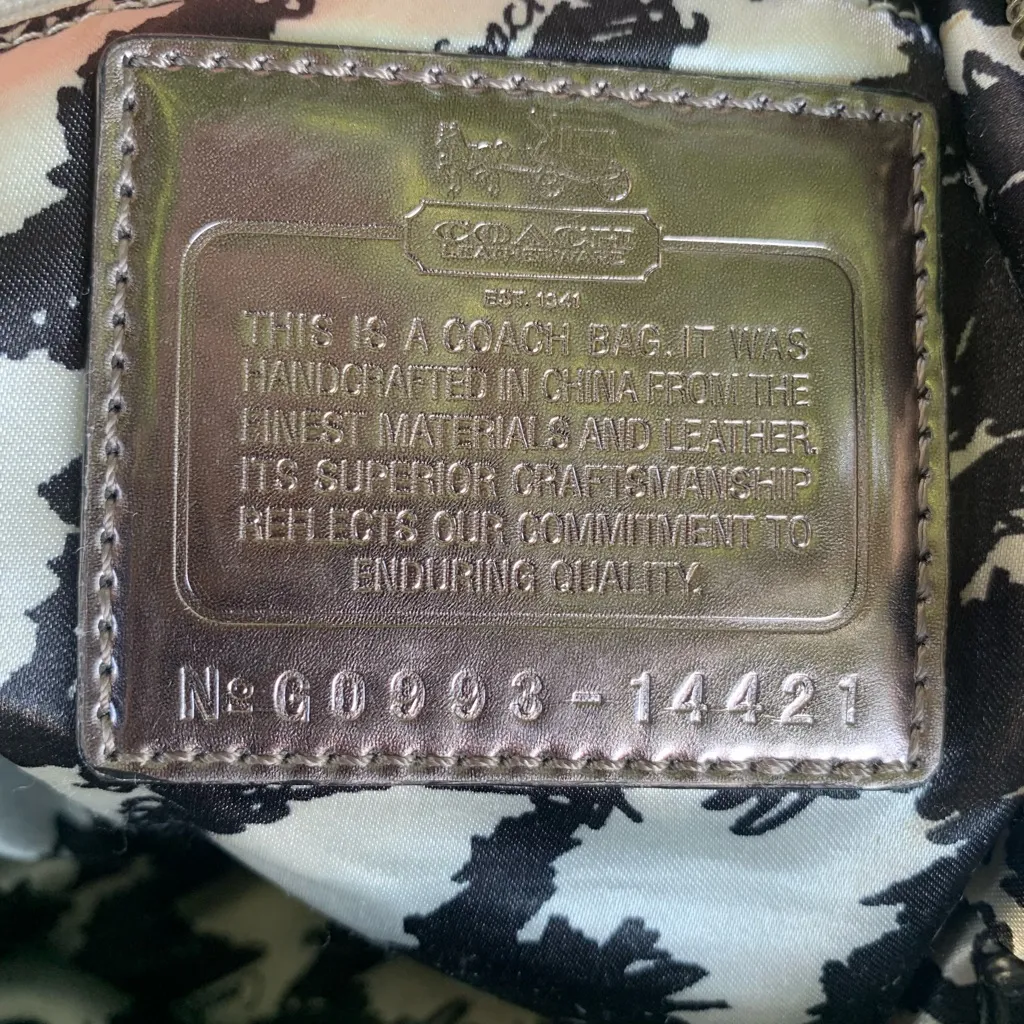 *RARE* Coach LMT EDITION Madison Audrey, Metallic Black Satchel/Shoulder Bag - Image 15