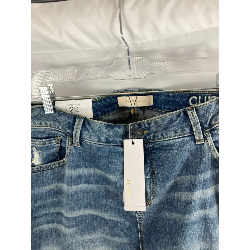 NWT Slink Boot Cut Curvy Jeans 22 Blue Size undefined - Image 2