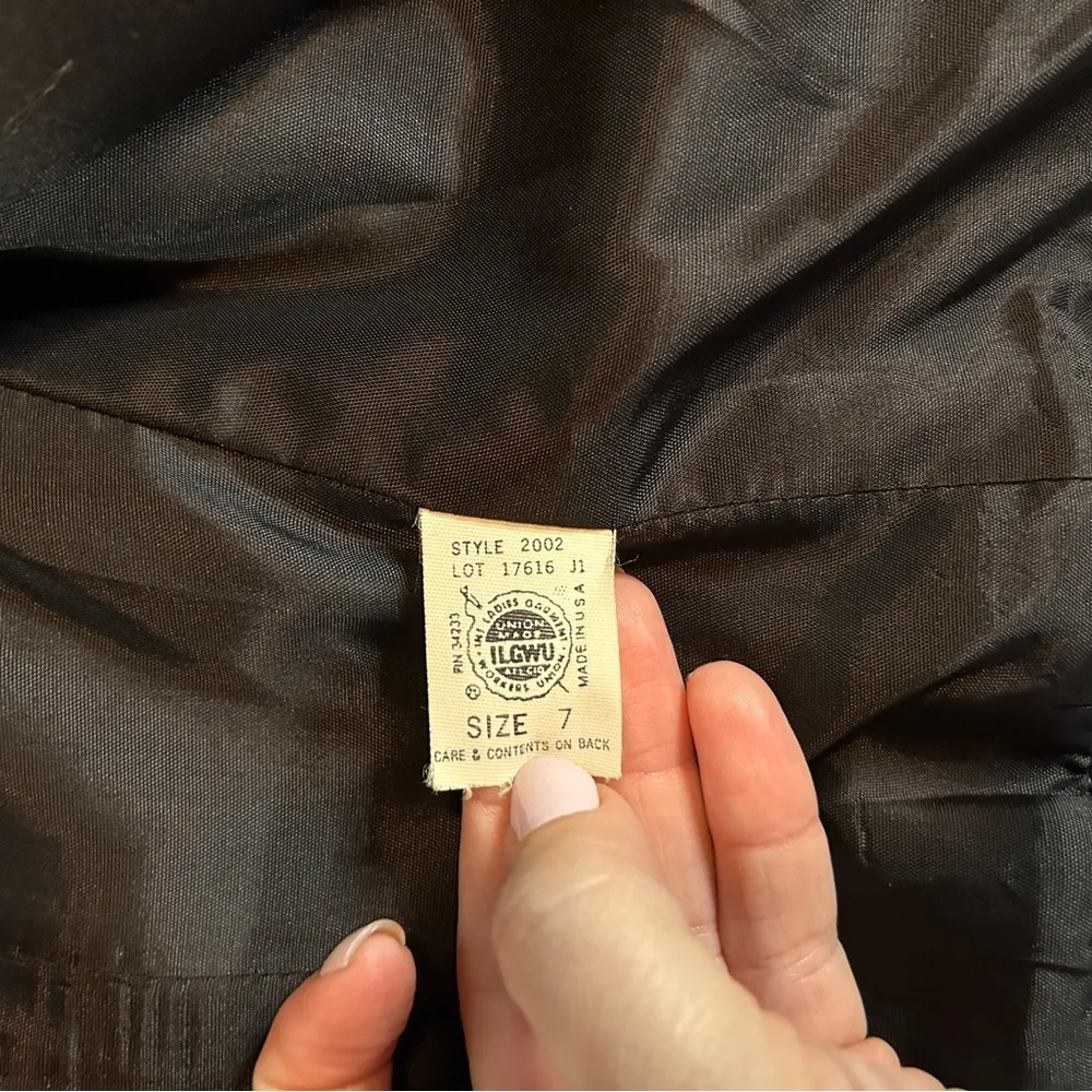 Vintage MG Concepts Wool Cropped Jacket w/ Frog Closure Small Black - Image 11