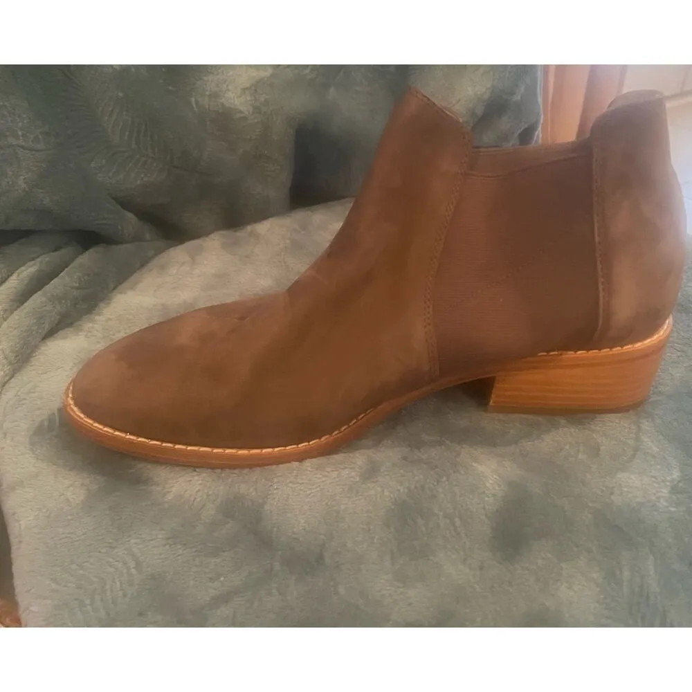 Eileen Fisher Vero Cuoio Brown All Leather Booties, S53 - Image 5
