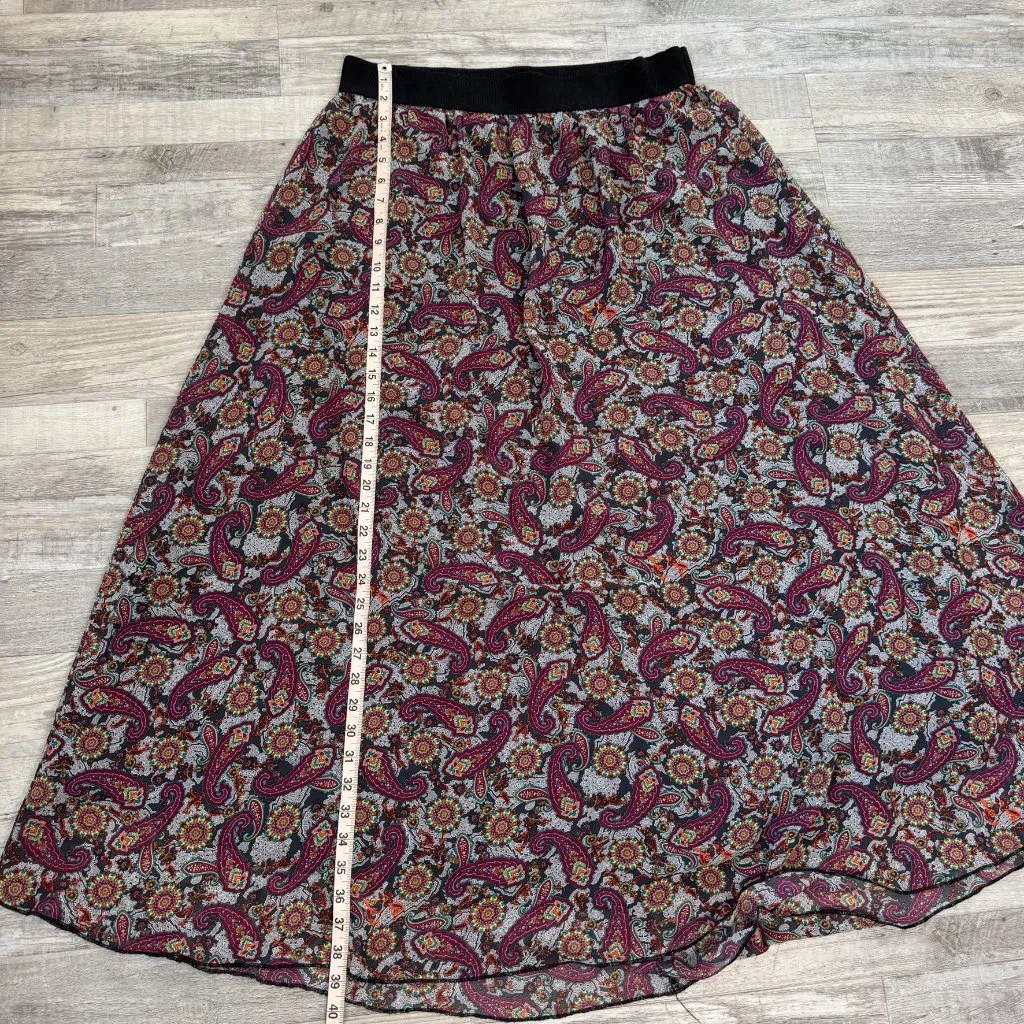 Lularoe multicolor paisley maxi skirt wide elastic waist size XL P41 - Image 4