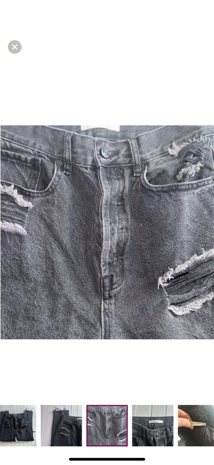 PacSun Ultra High Rise Slim Jeans Black Size 27 - Image 6