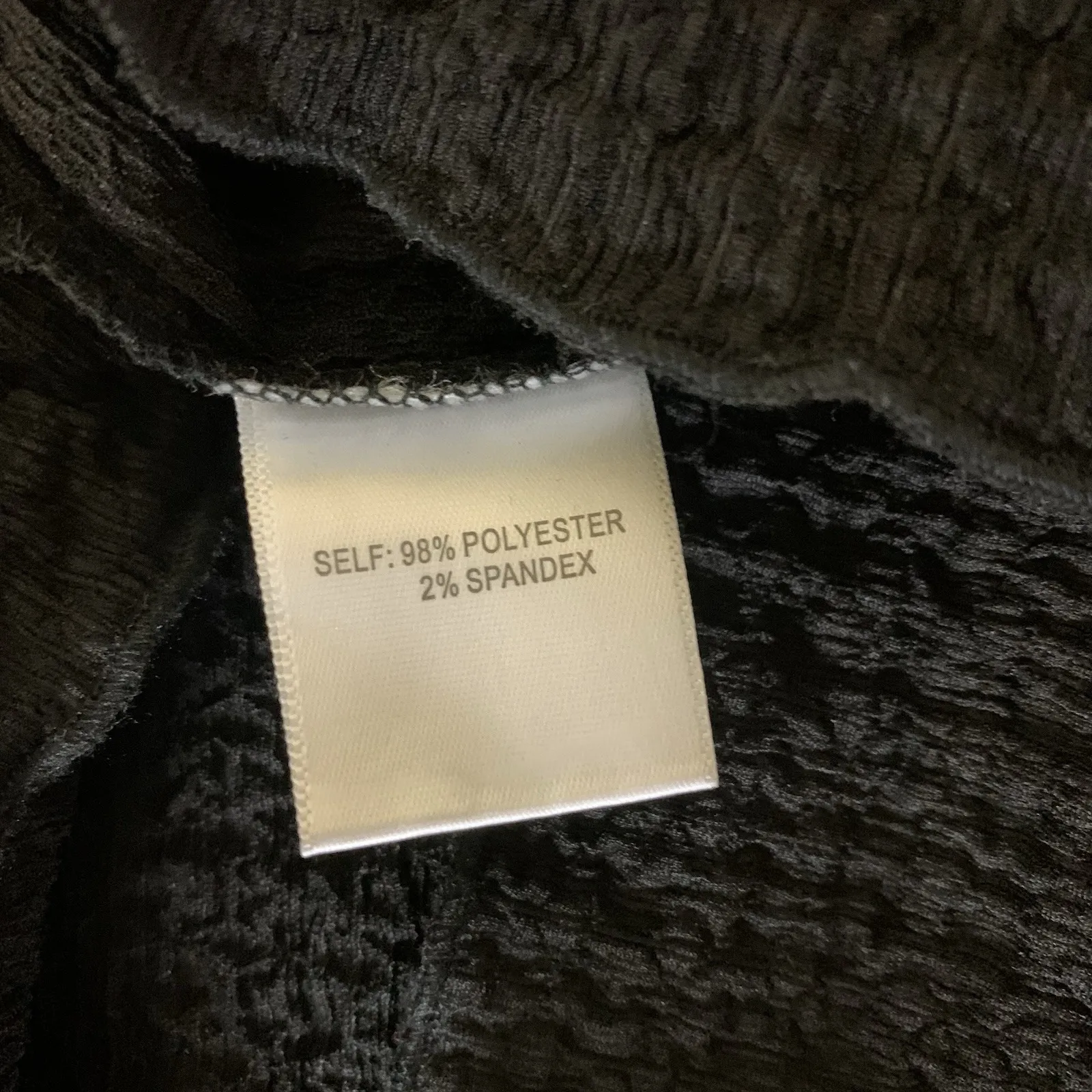 Modern Works Black Textured Long Sleeve Top XL Stretch Minimalist Basic - Image 4