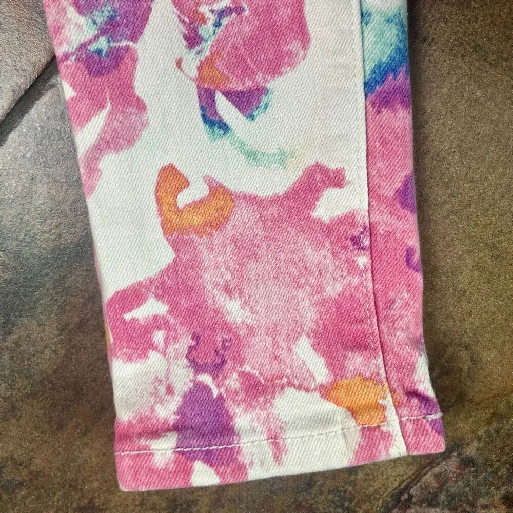 Levi's Watercolor Floral Ankle Length Denim Skinny Legging 31 - Image 11