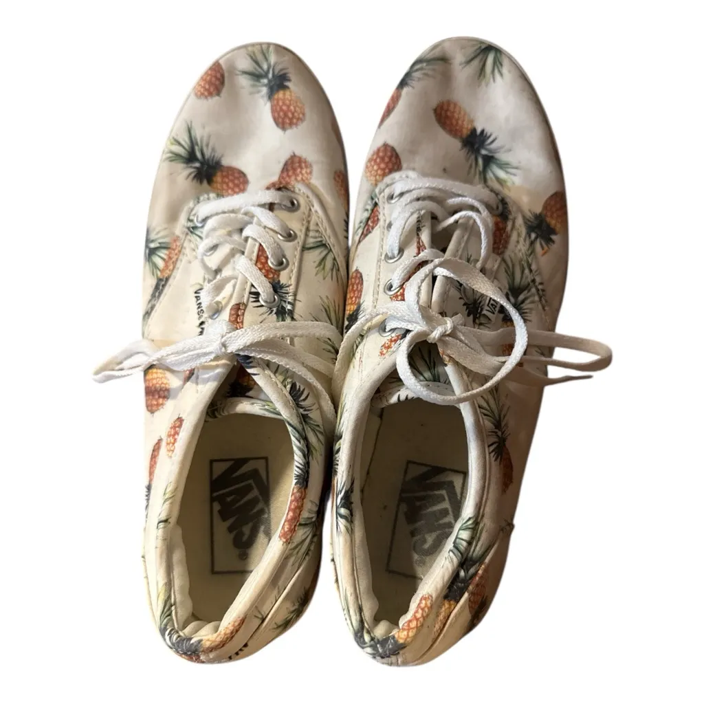 Vans Cream Pineapple Pattern Sneakers - Image 5