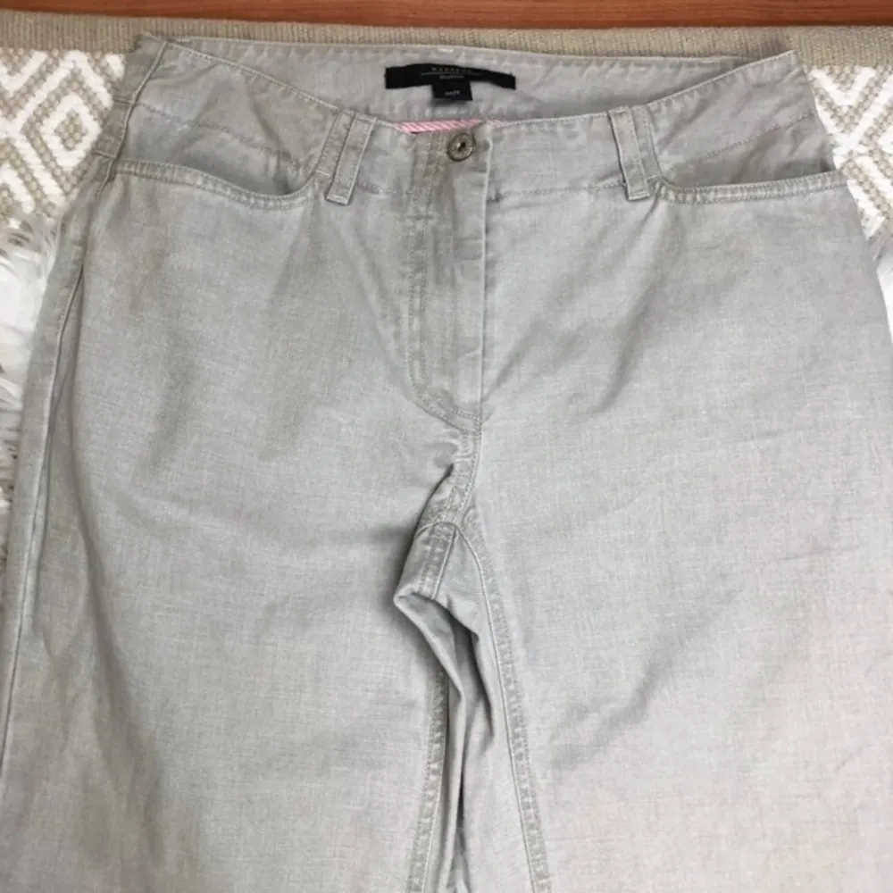 MaxMara Weekend Grey Bootcut Jeans 6 Cotton Gray - Image 6