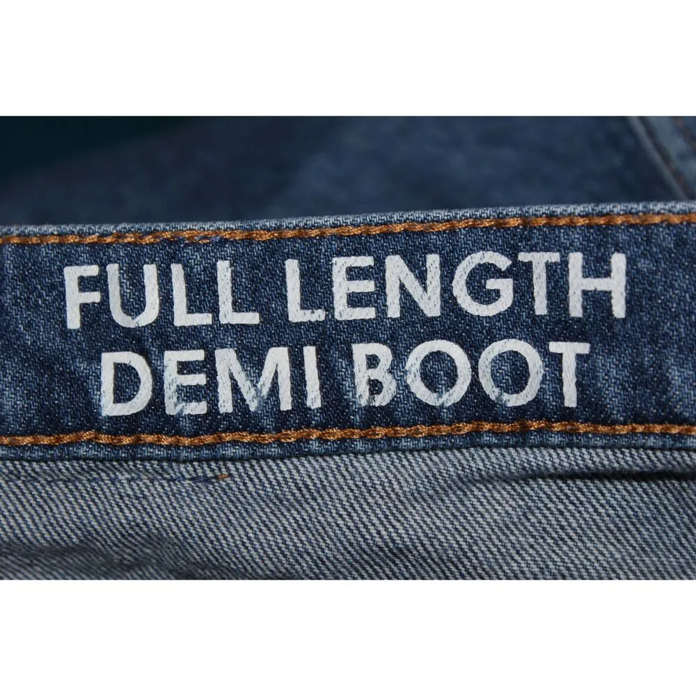 Womens J. Crew Full Length Demi Boot BF569 Blue High Rise Bootcut Jeans Size 32 - Image 4