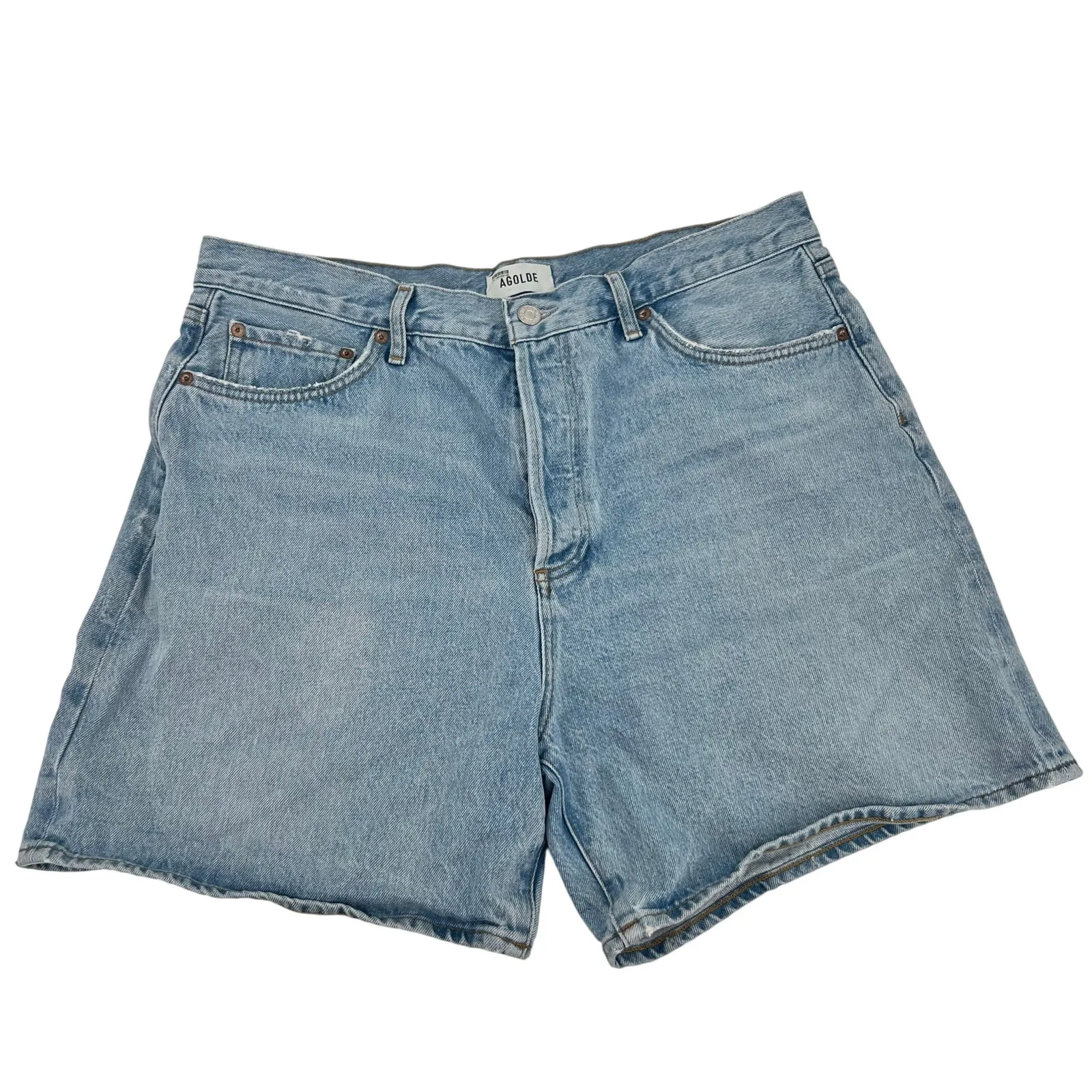 Agolde AGOLDE DAME jean denim SHORTS IN COAX revolve style a221-1206 size 32/ 14 - Image 3