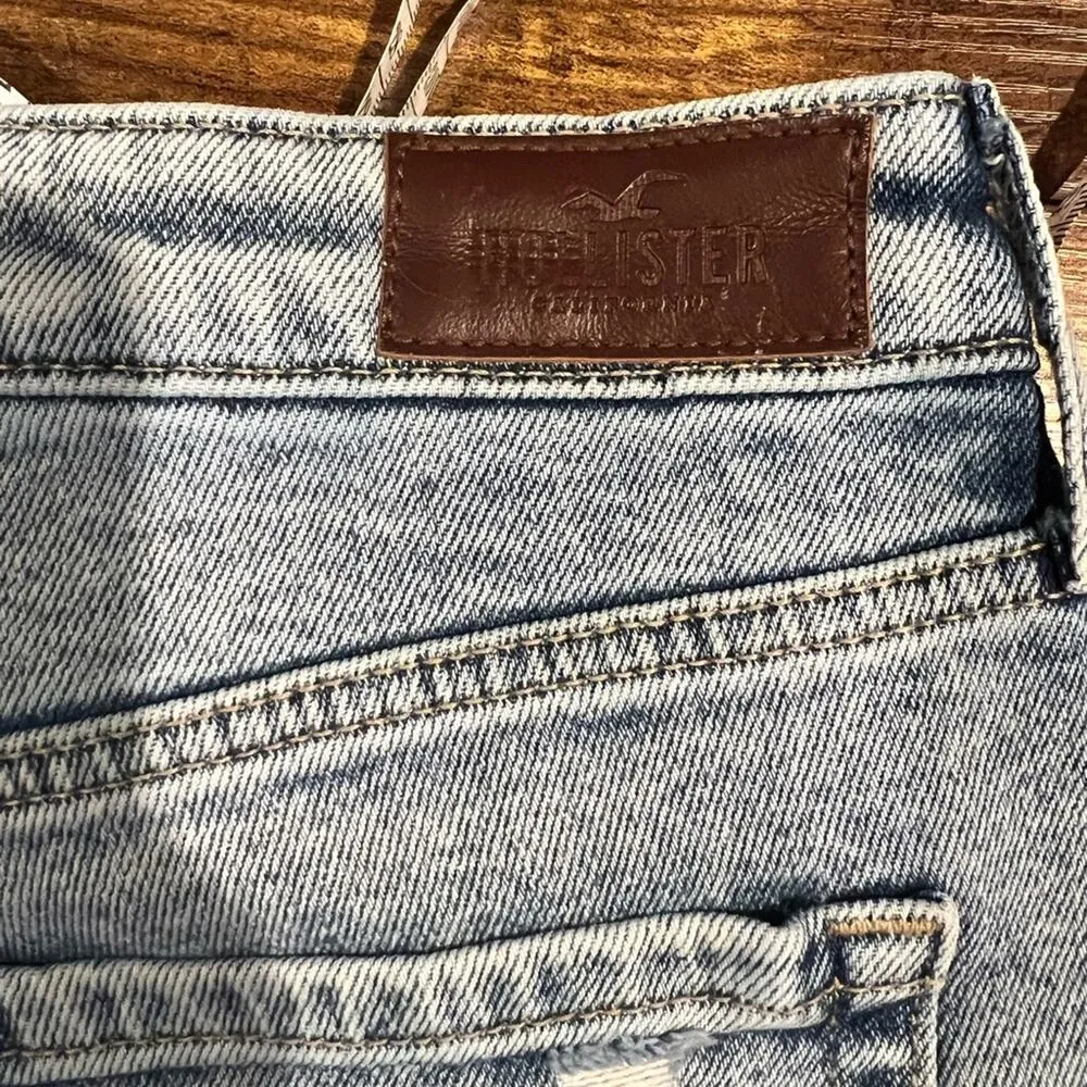 Hollister Vintage Straight Jeans Women 27/5R Curvy High Rise Mom Jean Light Wash - Image 5