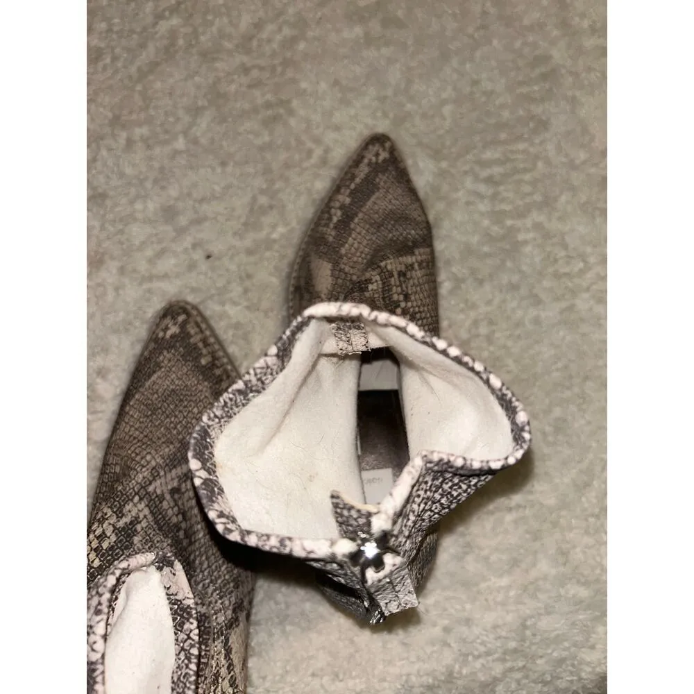 DOLCE VITA Shanta Snake‎ Print Leather Western Boots Booties Size 7.5 - Image 6