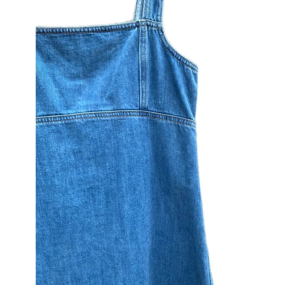 Rag & Bone Paula Flared Denim Square Neck Tank Dress XS - Image 3