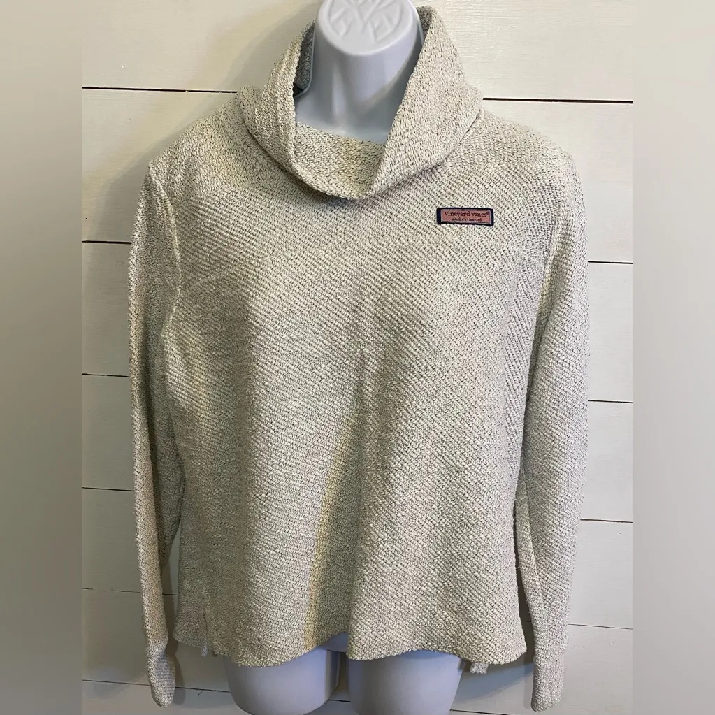 Vineyard Vines Women’s‎ Sz L Bonfire Relaxed Funnel Neck Shep Shirt - Image 3