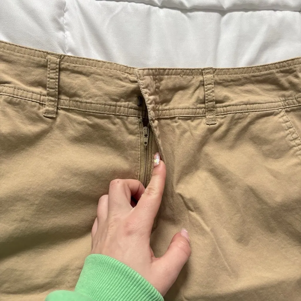 St John’s Bay Womens Skirt Skort Tan A-Line Zip Closure Pockets Golf Outdoor - Image 3