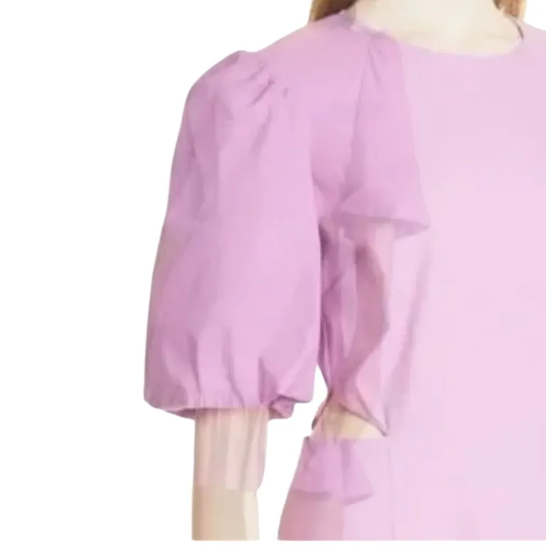 Veronica Beard Purple Sheath Mini Dress with Puff Sleeves Size 6 NWT - Image 6