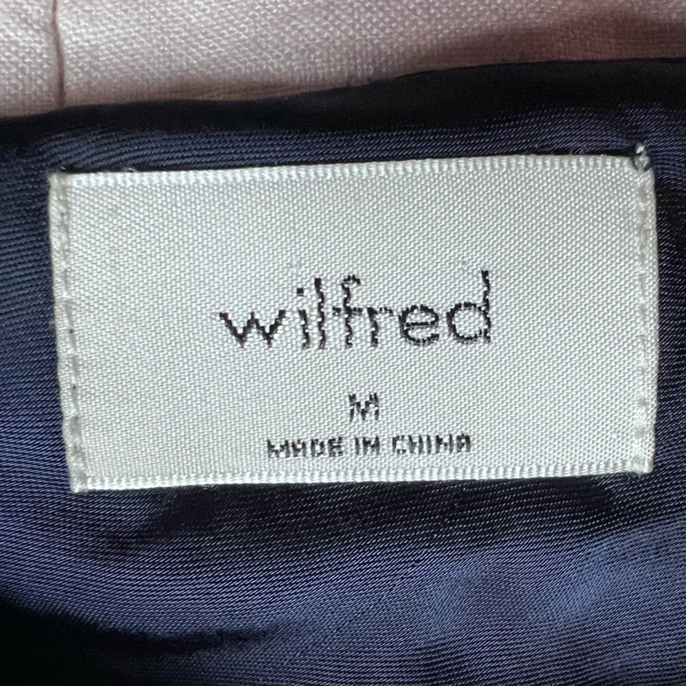 Aritzia Wilfred Only Ruched Slip Satin Midi/Mini Dress Navy Blue Medium - Image 13