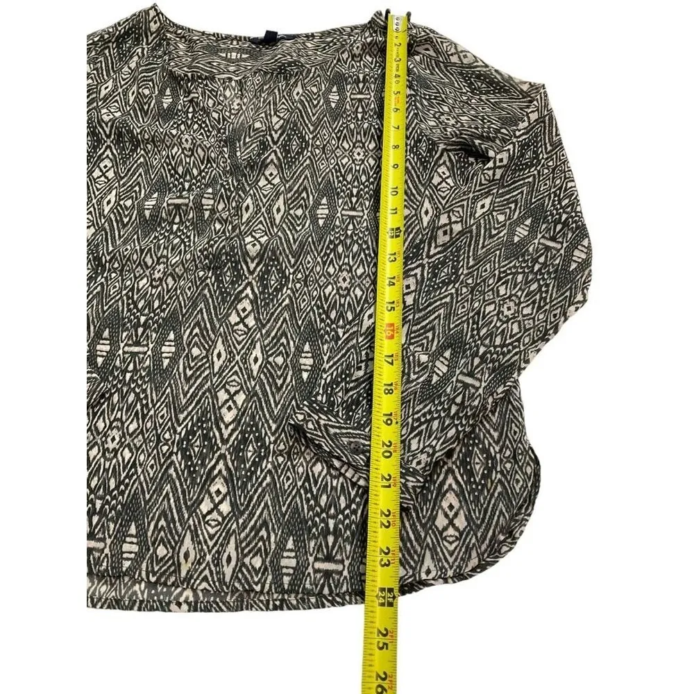 American Eagle Outfitters Women Size Medium Blouse Long Sleeve Sheer 7-22 - Image 6