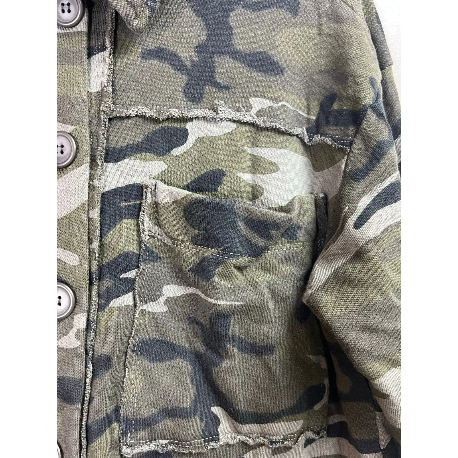 Anthropologie t.La Eamon Shirt Jacket/Shacket Camo Print XS Green - Image 6