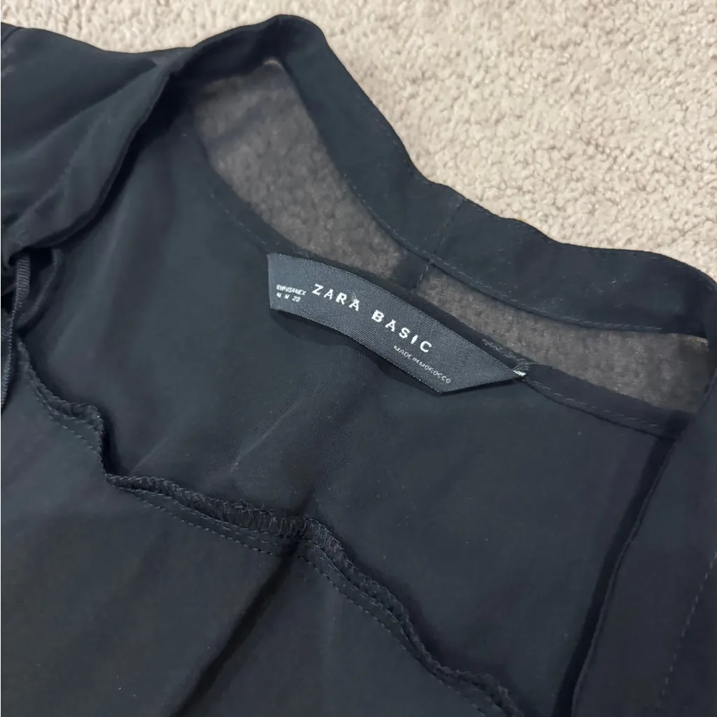 Extreme cool girl black tie up slouchy relaxed dress from Zara - medium - chic - Image 2