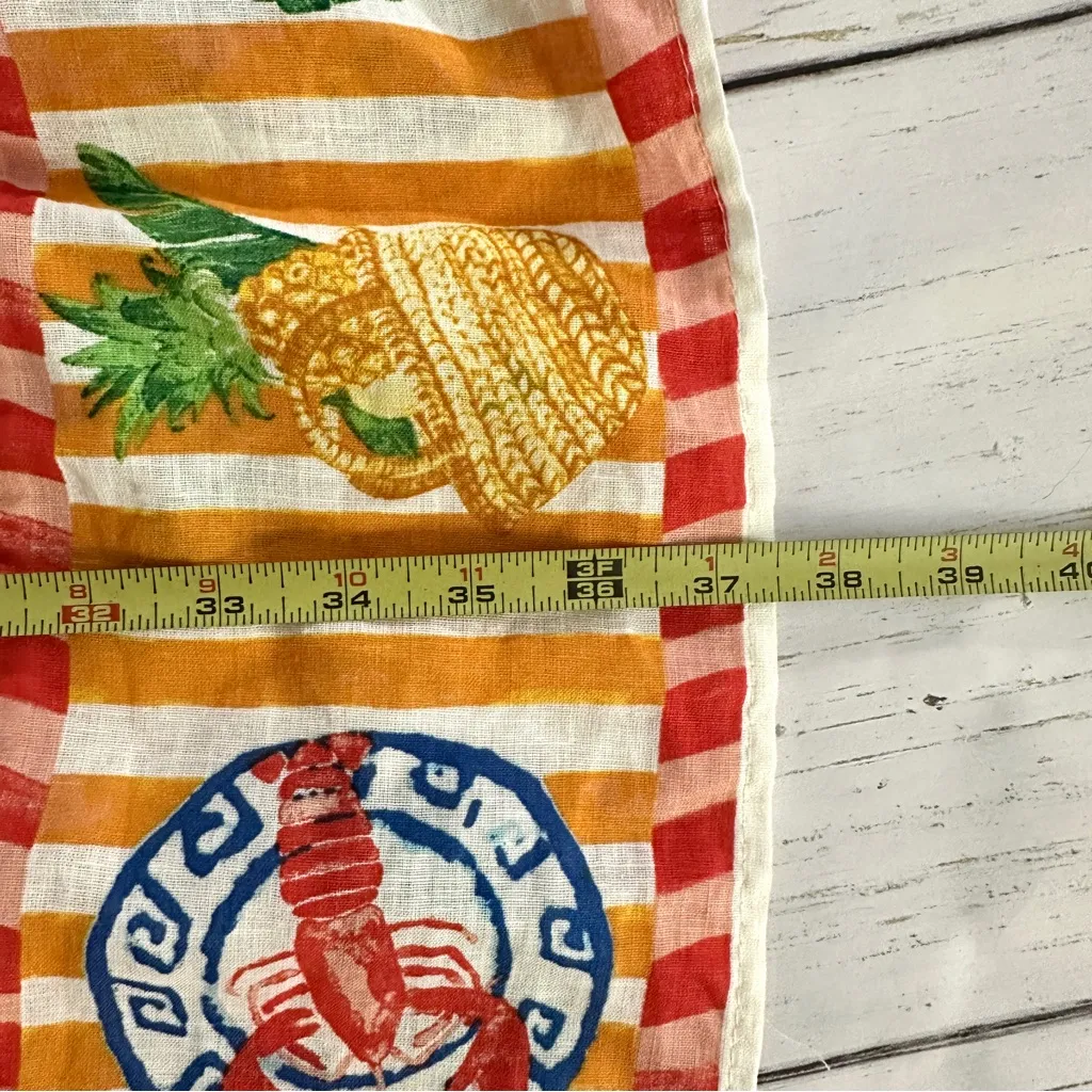 Calypso St Barth Maxi Skirt XL Linen Rayon Blend Party Picnic Beach Pockets New - Image 11