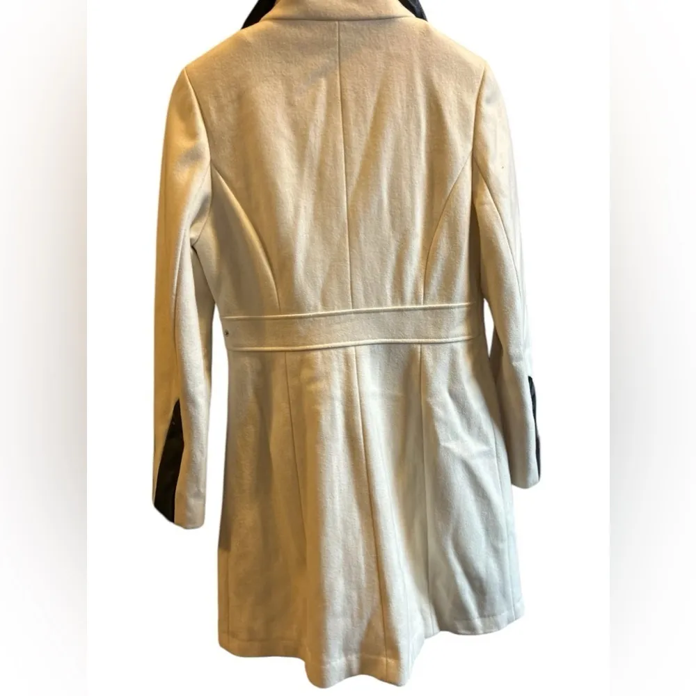 Via Spiga Women's White Overcoat Size 10 Elegant wool blend‎ - Image 12