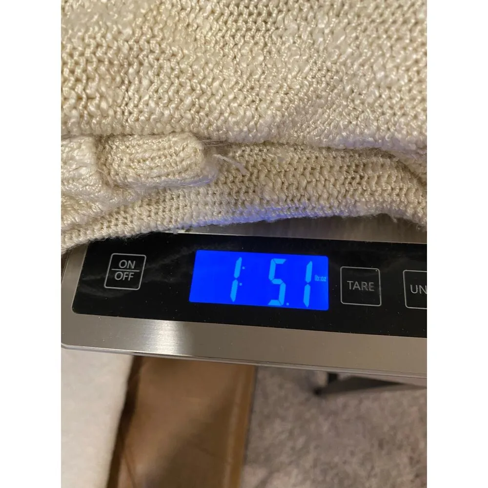 She + Sky Long Sleeve Lace Up Back Tunic Sweater Cream Women's Size Large - Image 12