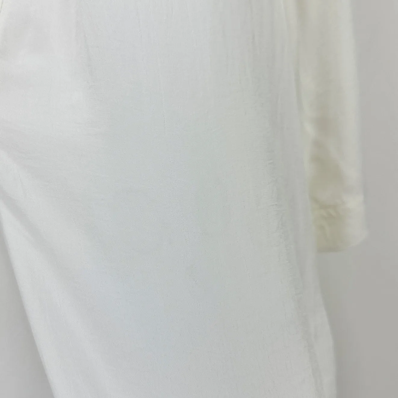 J.Crew Bungalow Popover Top Crepe De Chine Viscose Minimalist Ivory XS NWT - Image 11