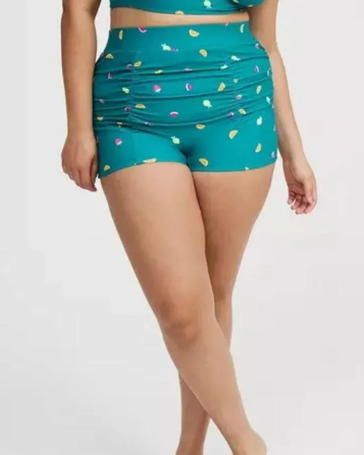 Torrid Women’s Fruit Salad Tropic Leaf High Waist Swim Bottom Size 1 NEW - Image 3